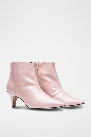 Bottines en cuir verni - Nude