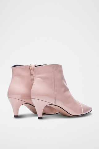 Bottines en cuir verni - Nude