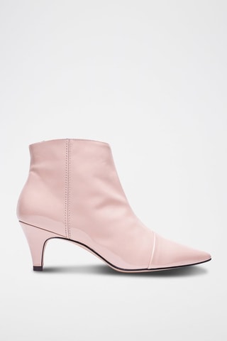 Bottines en cuir verni - Nude