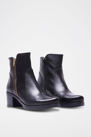 Stivaletti in pelle nappa - Nero