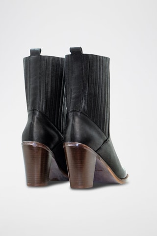 Stivaletti in crosta di pelle - Nero