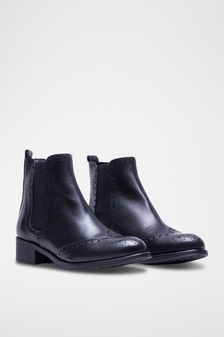 Stivaletti Beatles in pelle - Nero