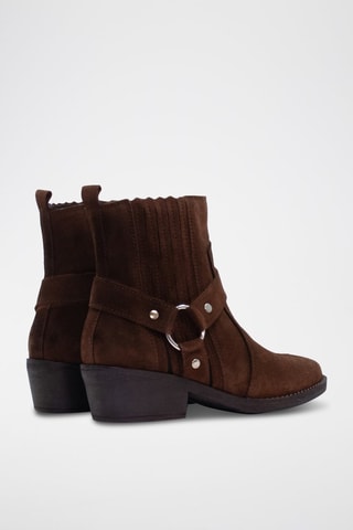 Stivaletti in pelle scamosciata - Cammello