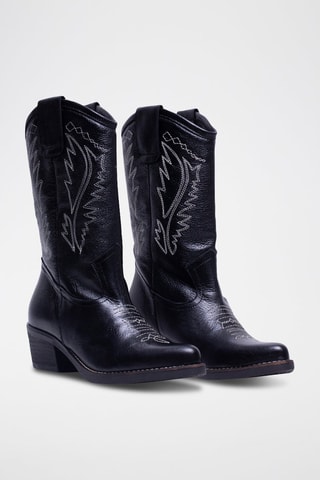 Stivaletti in pelle - Nero