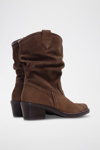 Stivaletti in pelle scamosciata - Marrone