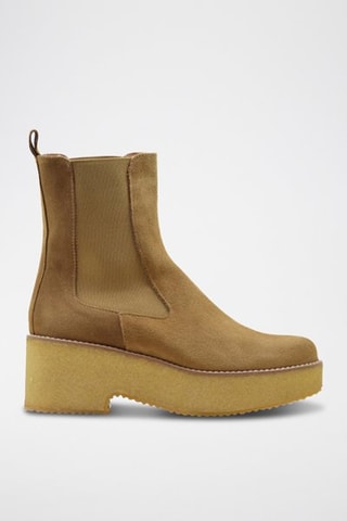 Stivaletti Beatles in pelle scamosciata - Taupe