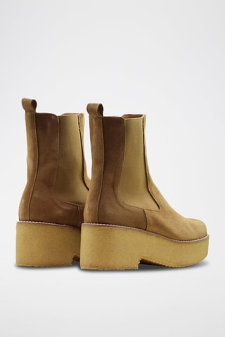 Stivaletti Beatles in pelle scamosciata - Taupe