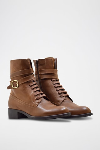 Stivaletti in pelle nappa - Cammello