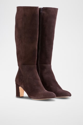 Stivali in pelle scamosciata - Marrone