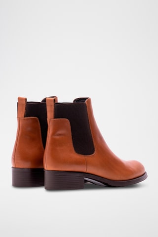 Stivaletti Beatles in crosta di pelle - Marrone