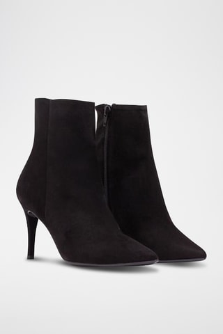 Stivaletti in pelle scamosciata - Nero