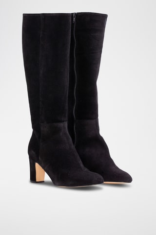 Stivali in pelle scamosciata - Nero