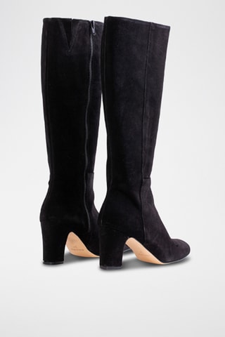 Stivali in pelle scamosciata - Nero