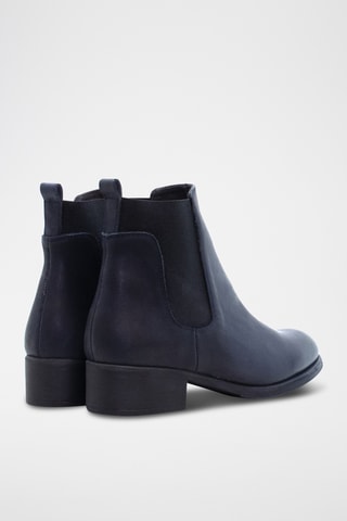 Stivaletti Beatles in crosta di pelle - Navy