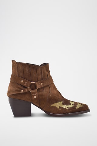 Stivaletti in pelle scamosciata - Marrone