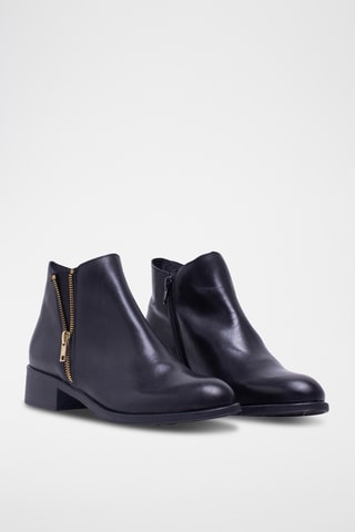 Stivaletti in pelle nappa - Nero