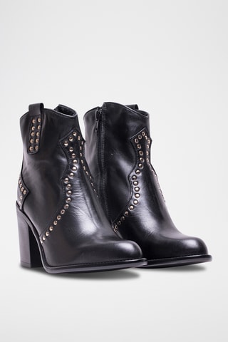 Stivaletti in pelle nappa - Nero