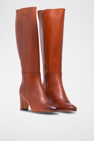 Stivali in pelle - Cammello