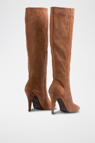 Stivali in pelle scamosciata - Cammello