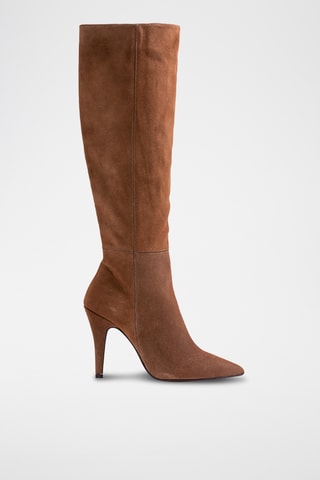 Stivali in pelle scamosciata - Cammello