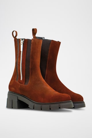 Stivali in pelle scamosciata - Marrone