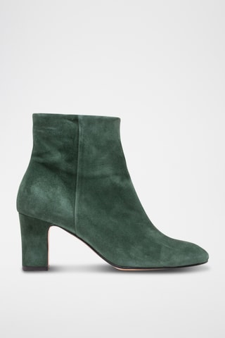 Stivaletti in pelle scamosciata - Verde scuro