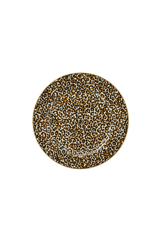 4 platos llanos de Fine China y bañados en oro amarillo Creatures of Curiosity - 20,4 x 20,4 x 1,4 cm