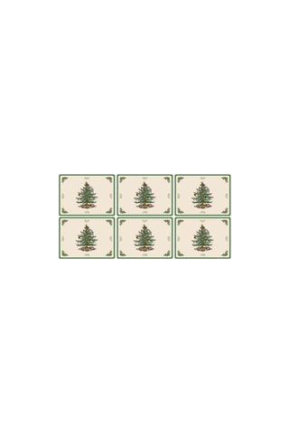 6 manteles individuales Christmas Tree - 23 x 30,5 x 0,5 cm
