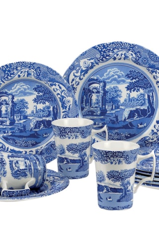 Vajilla Blue Italian - 12 piezas 