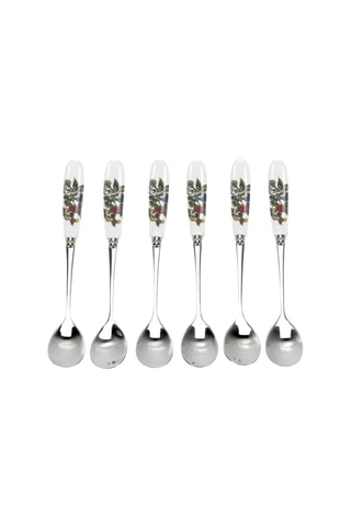 6 cucharillas de té de acero inoxidable y porcelana The Holly & The Ivy