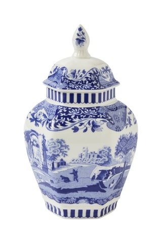 Jarrón de porcelana Blue italian - 15,5 x 9,5 x 9,5 cm - Azul cobalto y blanco
