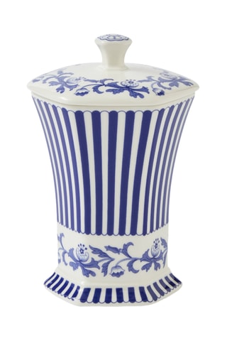 Minijarrón de porcelana Blue italian - 13,2 cm - Azul marino y blanco