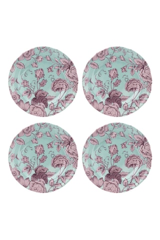 4 platos llanos de porcelana Kingsley - 21,5 cm