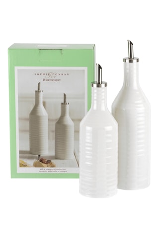 Aceitera y vinagrera de porcelana Sophie Conran 
