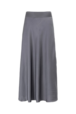 Falda midi de talle alto - Gris oscuro