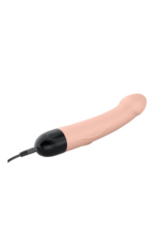 Vibromasseur Real Vibration M 2.0 Nude et noir - 22 cm
