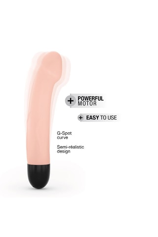 Vibromasseur Real Vibration M 2.0 Nude et noir - 22 cm