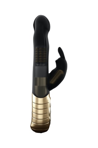 Vibromasseur Rabbit Baby 2.0 waterproof - Noir et doré - 22 cm