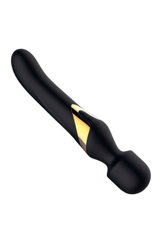 Stimulateur Dual Orgasms Noir et doré - 23,5 cm