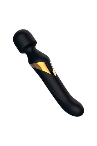 Stimulateur Dual Orgasms Noir et doré - 23,5 cm