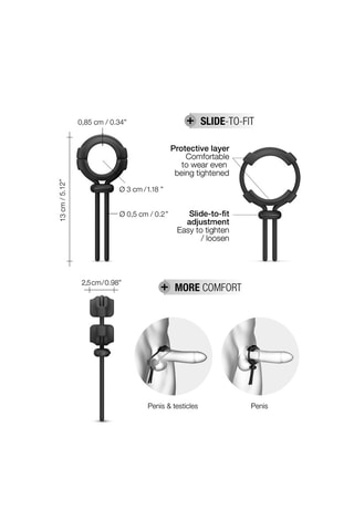 Anneau pénien Fit Ring Noir