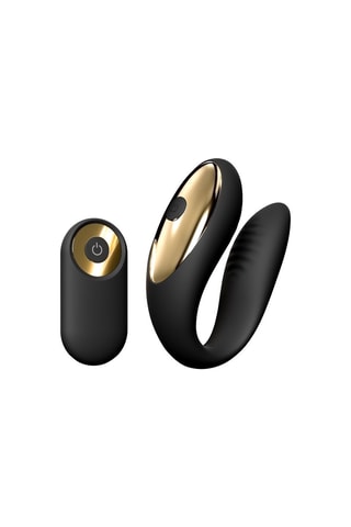 Vibromasseur télécommandé Perfect Lover - Noir et doré - 27,8 cm