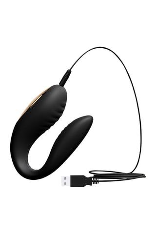 Vibromasseur télécommandé Perfect Lover - Noir et doré - 27,8 cm