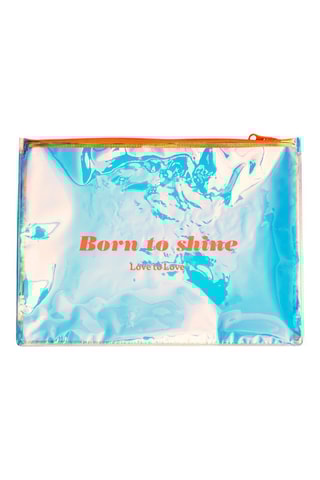 Pochette Born to Shine - Orange et argenté