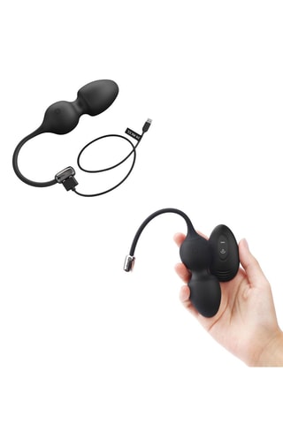 Boules de Geisha vibrantes Love - Noir - 22 cm