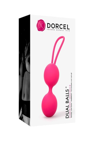 Boules de geisha waterproof Dual Balls - Magenta - 15,6 cm