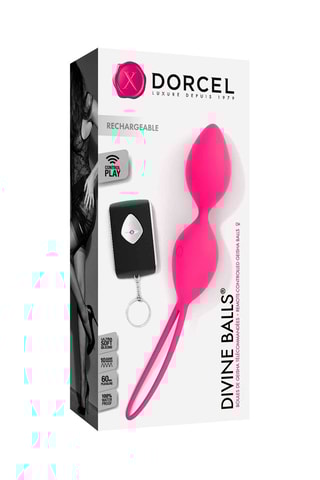 Boules de geisha waterproof Divine Balls - Rose - 20,5 cm