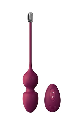 Boules de Geisha vibrantes Love télécommandées - 9 cm - Rose