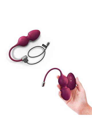 Boules de Geisha vibrantes Love télécommandées - 9 cm - Rose