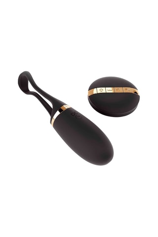 Œuf vibrant télécommandé Secret Delight - Noir et doré - 14 cm